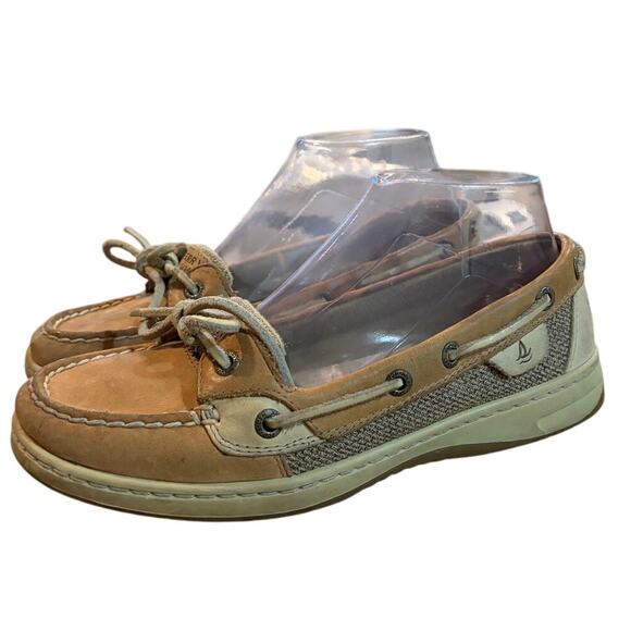 Sperry Women's Angelfish Boat Shoe Sneaker Linen/Oat Size 7 - Picture 1 of 9